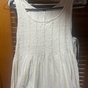 FP Movement by Free People Cream Textured Swim Coverup with tie sides